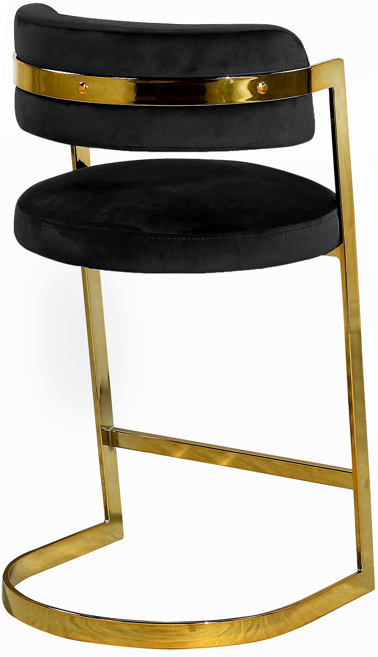 Stephanie Velvet Stool - Furniture Depot