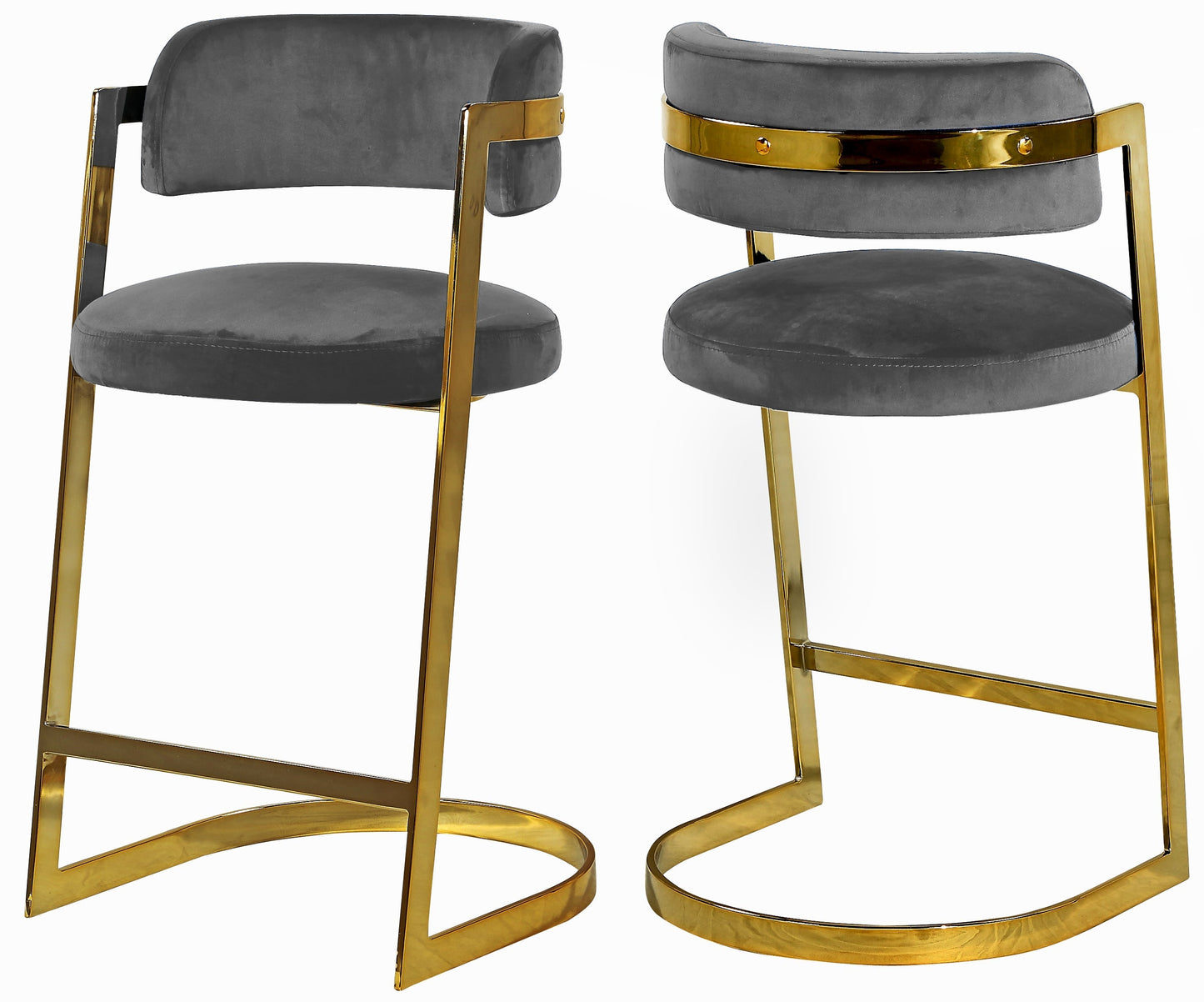 Stephanie Velvet Stool - Furniture Depot