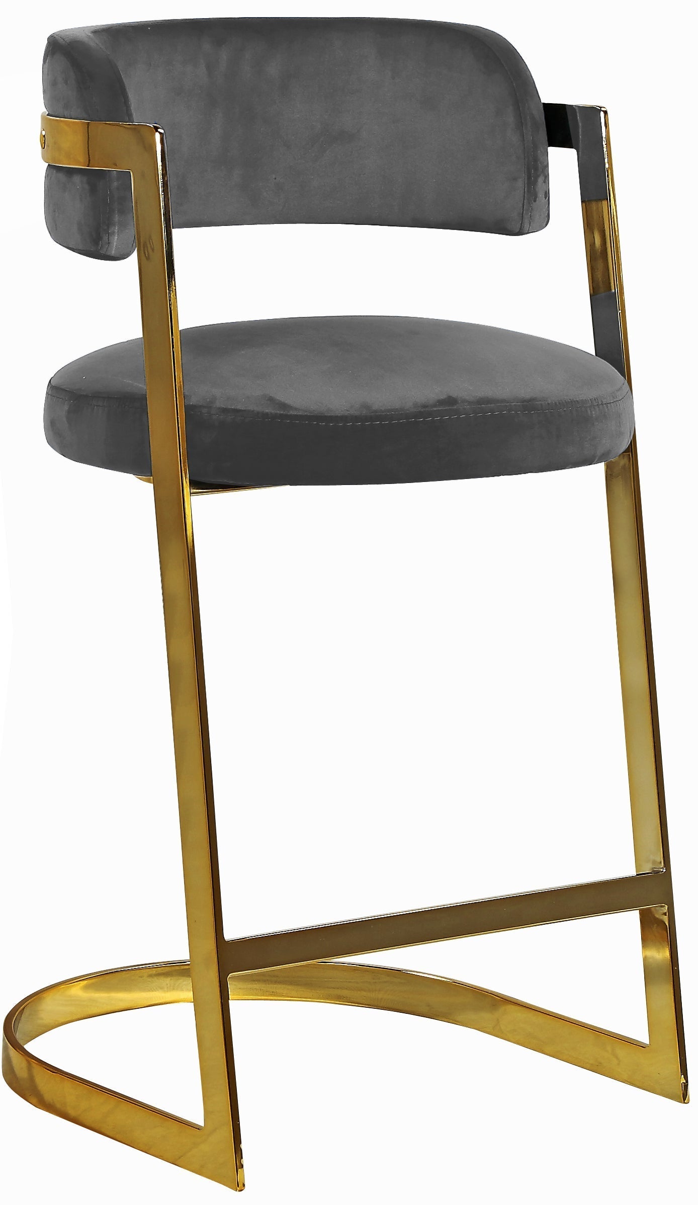 Stephanie Velvet Stool - Furniture Depot