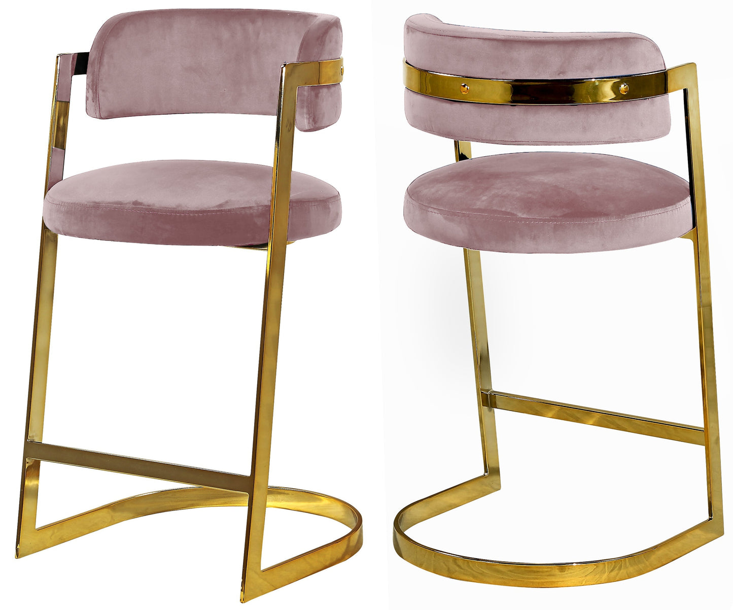 Stephanie Velvet Stool - Furniture Depot