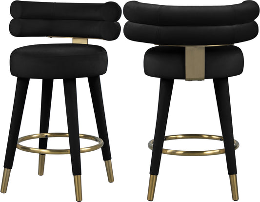 Fitzroy Velvet Counter Stool - Furniture Depot (7679017189624)