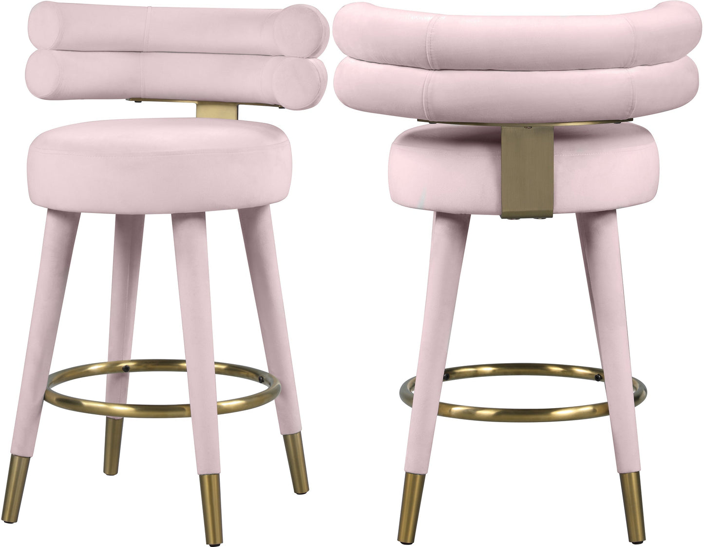 Fitzroy Velvet Counter Stool - Furniture Depot (7679017189624)