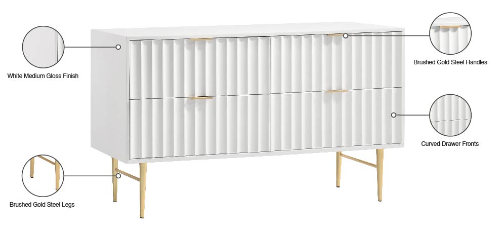 Modernist Gloss Dresser - Furniture Depot