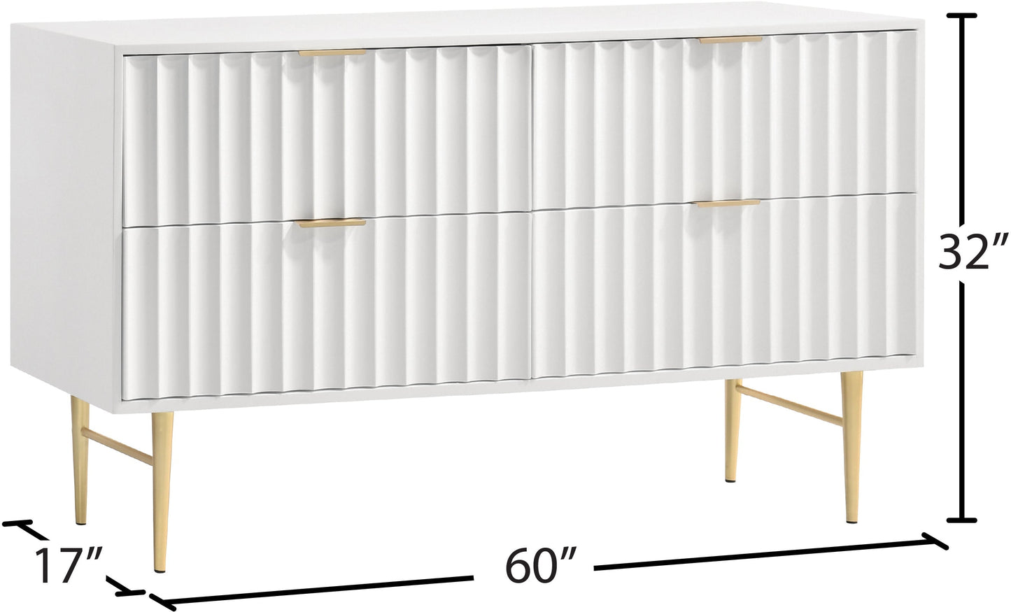 Modernist Gloss Dresser - Furniture Depot