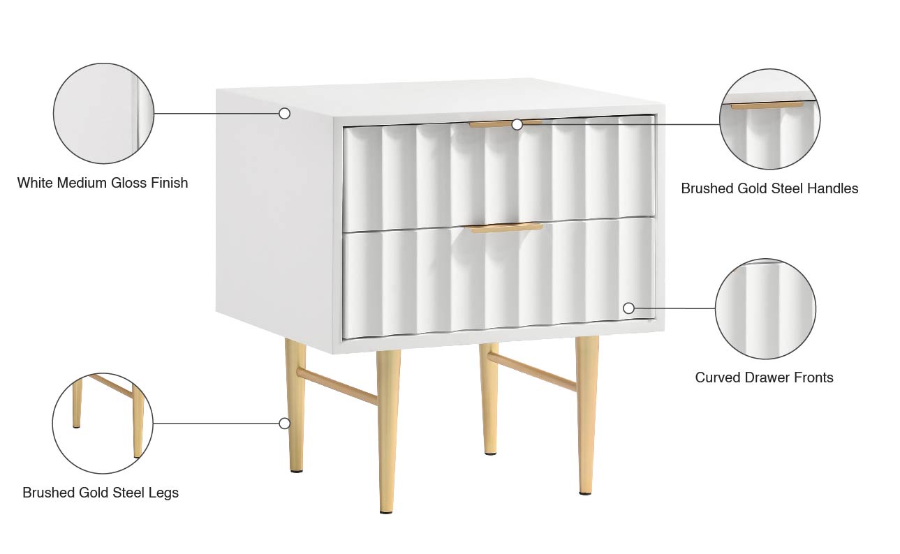 Modernist Gloss Night Stand - Furniture Depot