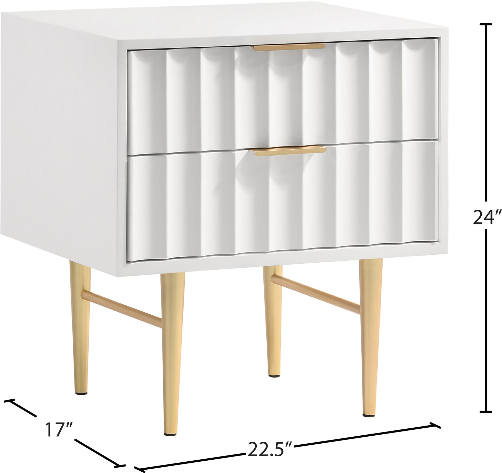 Modernist Gloss Night Stand - Furniture Depot