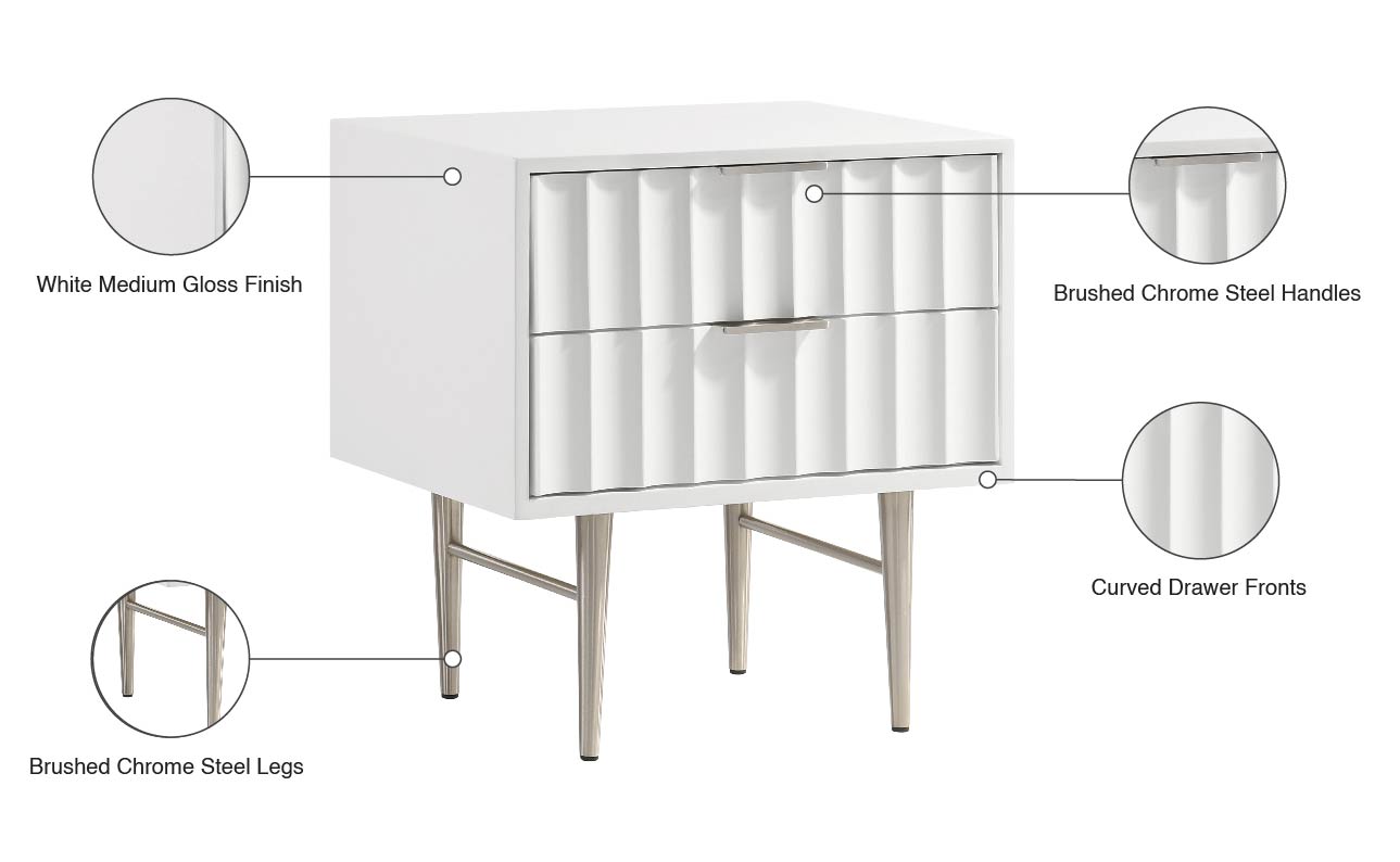 Modernist Gloss Night Stand - Furniture Depot