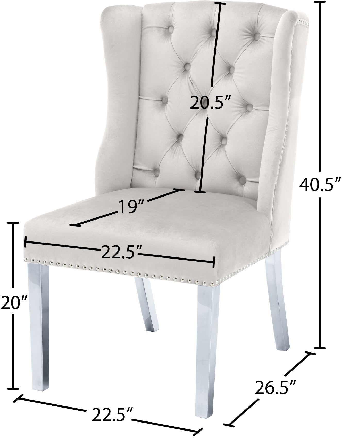 Suri Velvet Dining Chair - Furniture Depot (7679017287928)