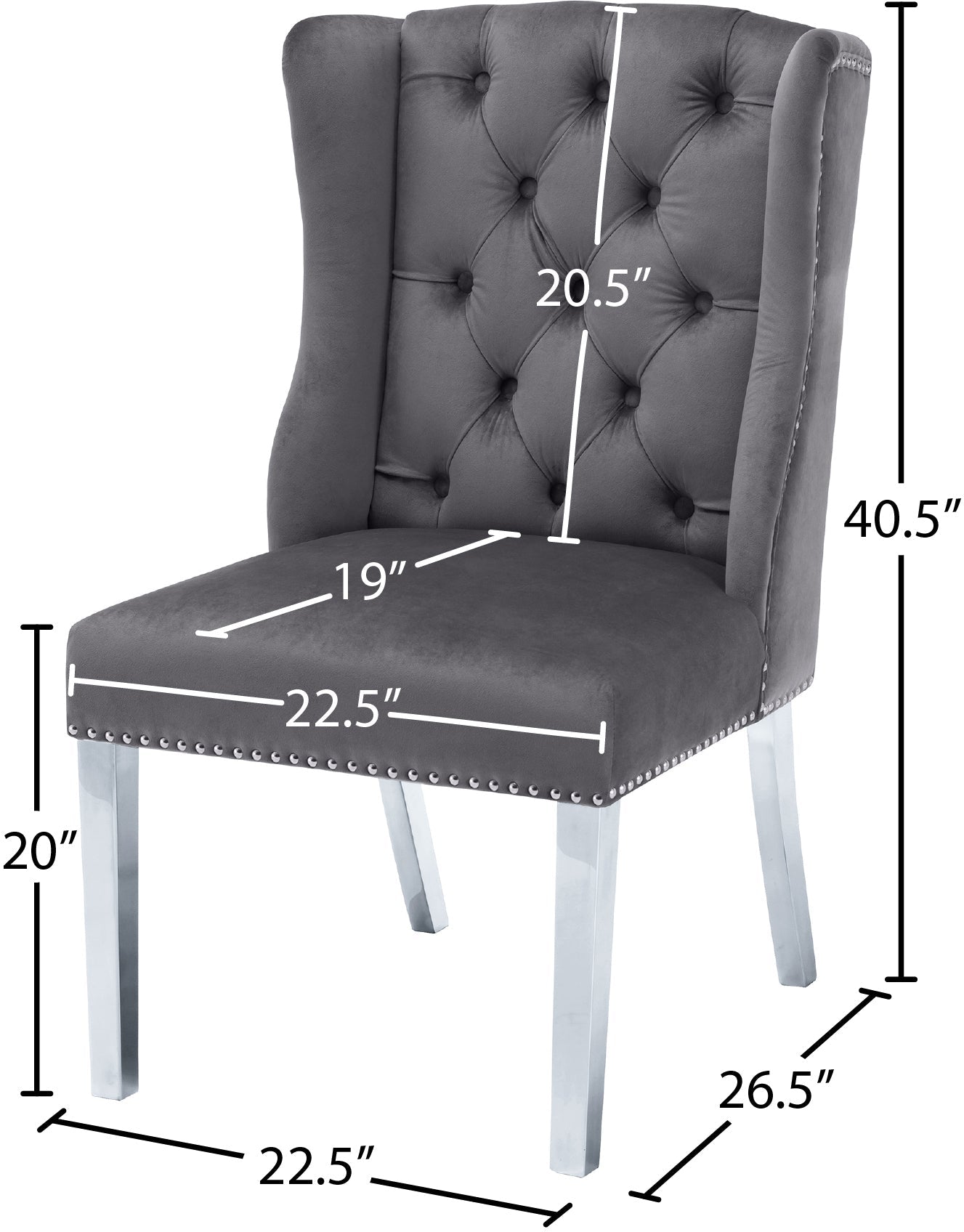 Suri Velvet Dining Chair - Furniture Depot (7679017287928)