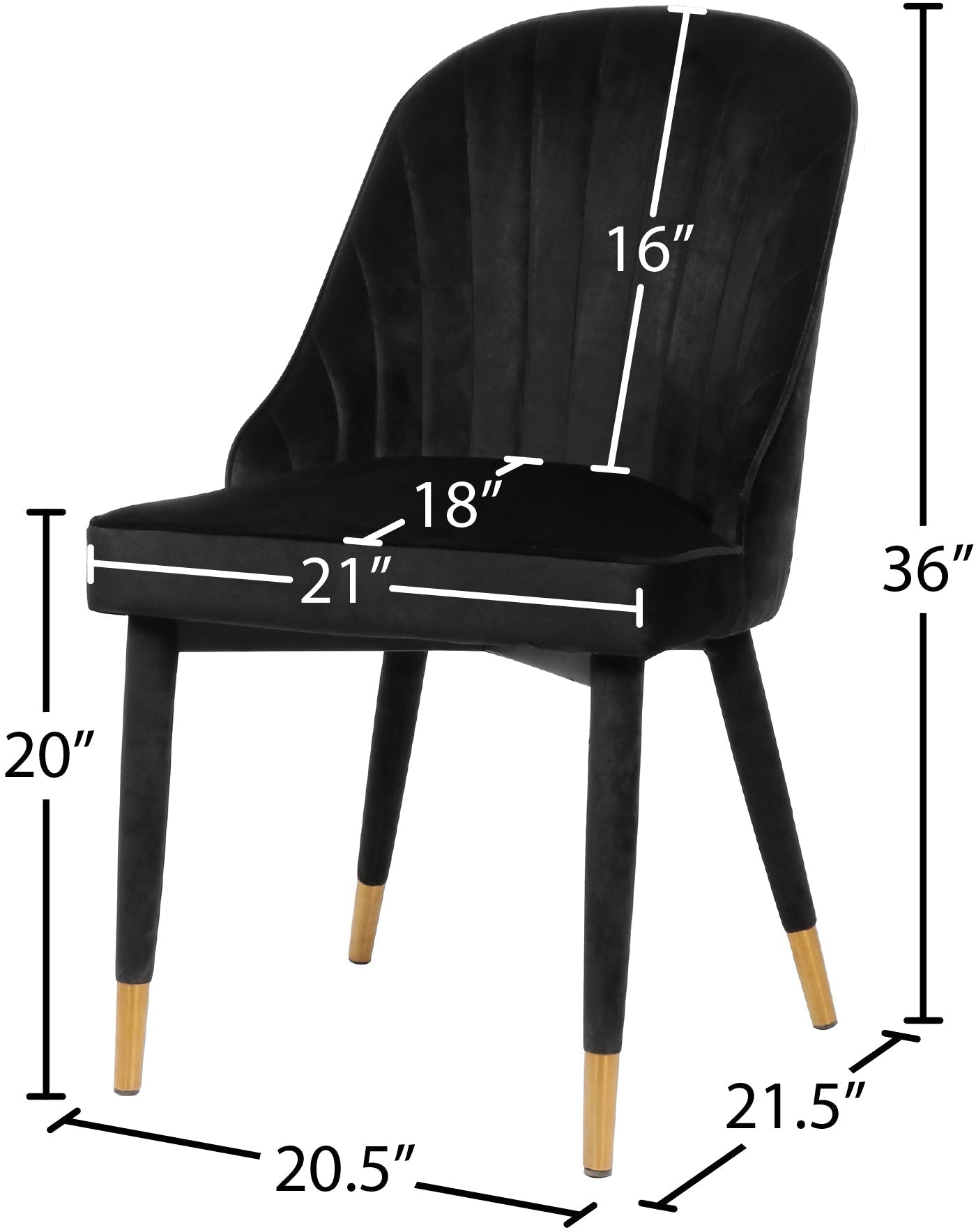 Belle Velvet Dining Chair - Furniture Depot