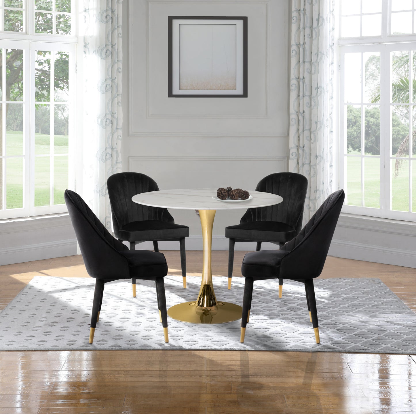 Belle Velvet Dining Chair - Furniture Depot