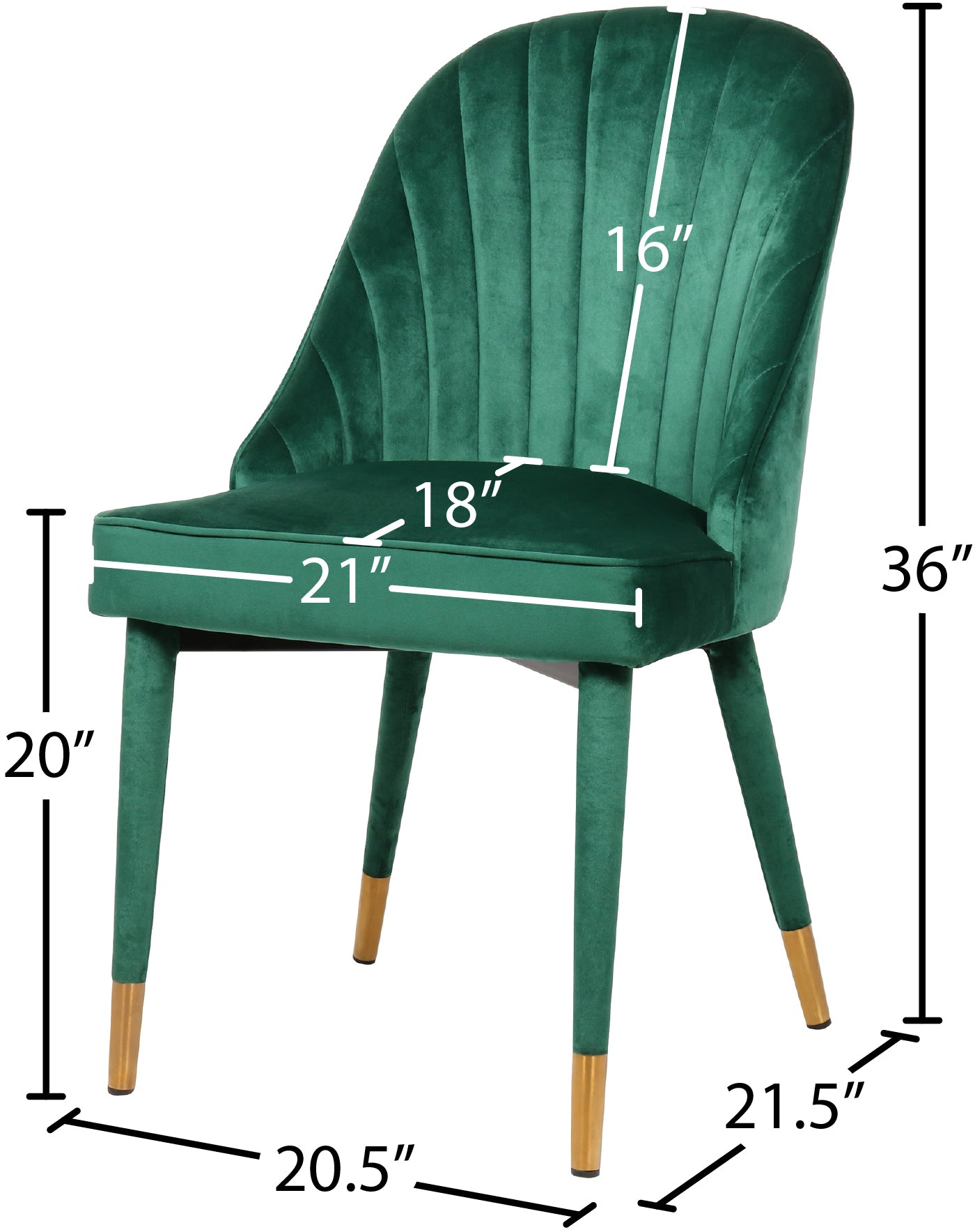 Belle Velvet Dining Chair - Furniture Depot