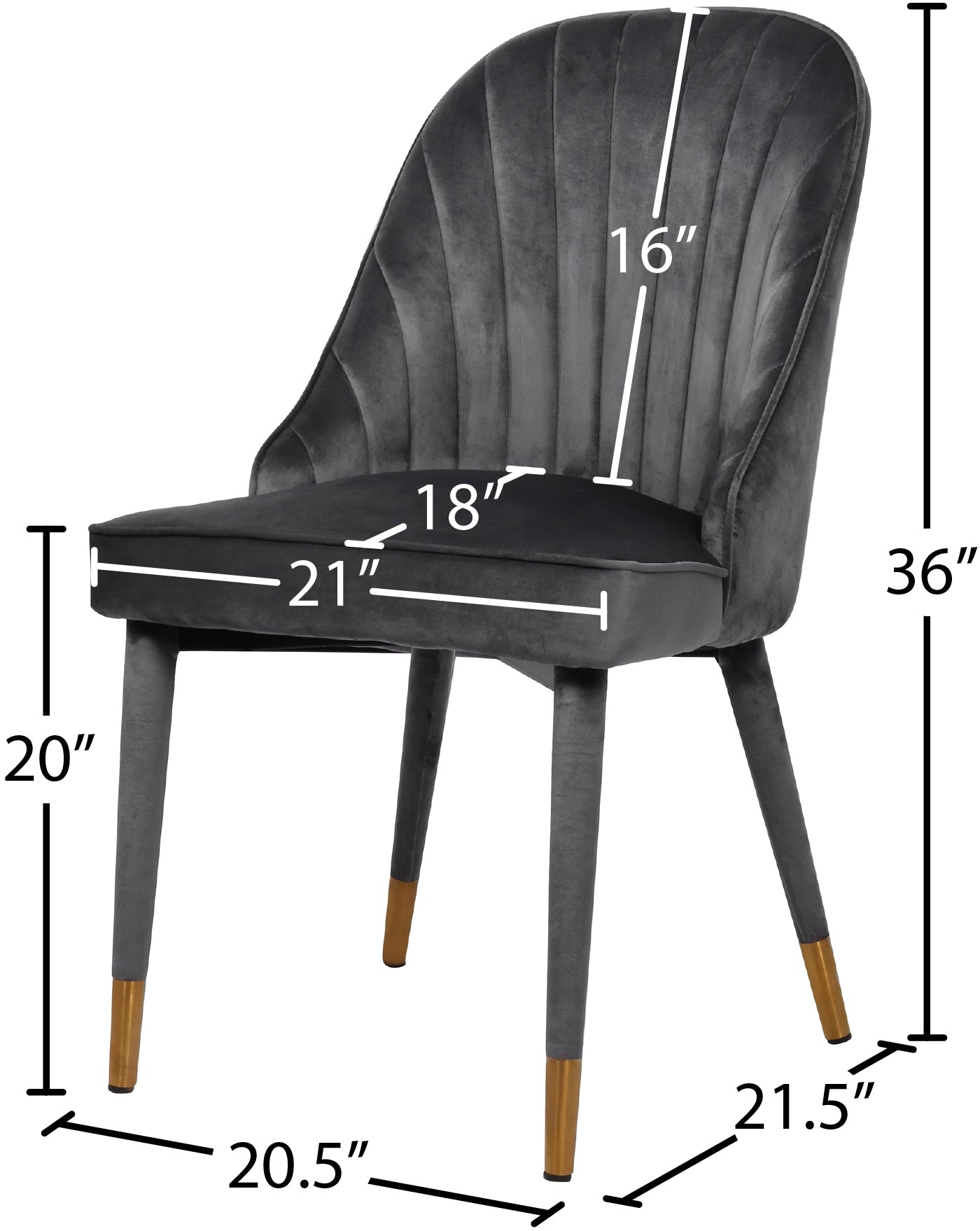 Belle Velvet Dining Chair - Furniture Depot