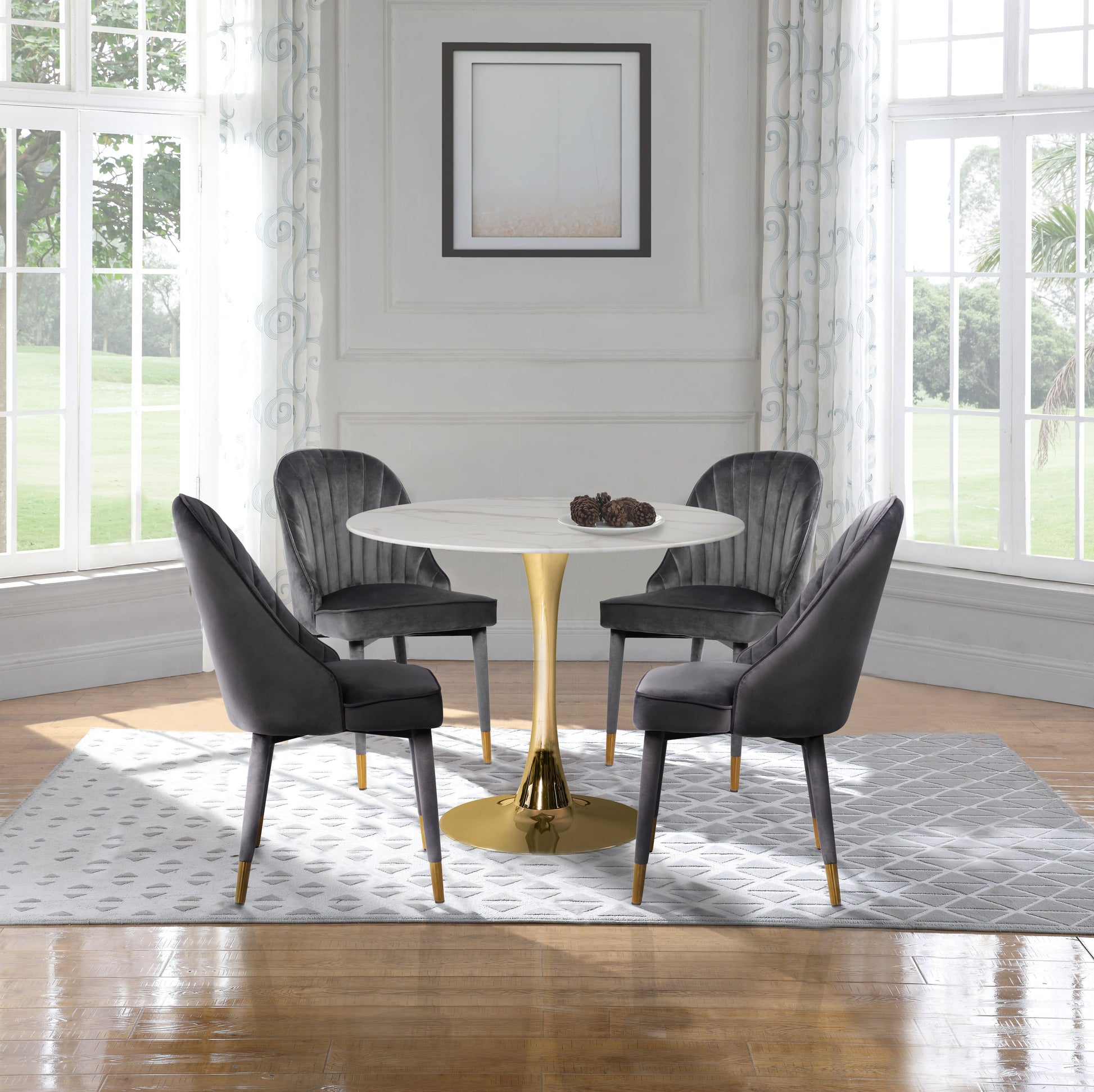 Belle Velvet Dining Chair - Furniture Depot