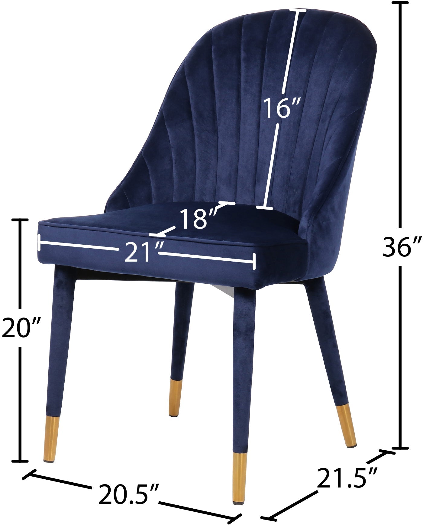 Belle Velvet Dining Chair - Furniture Depot