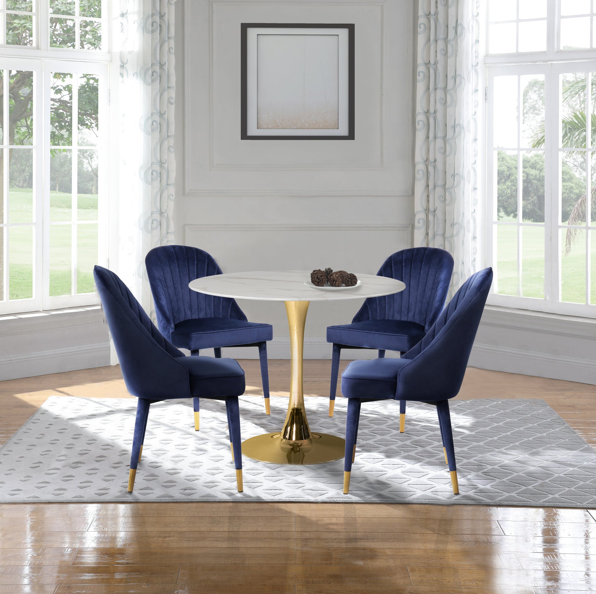 Belle Velvet Dining Chair - Furniture Depot