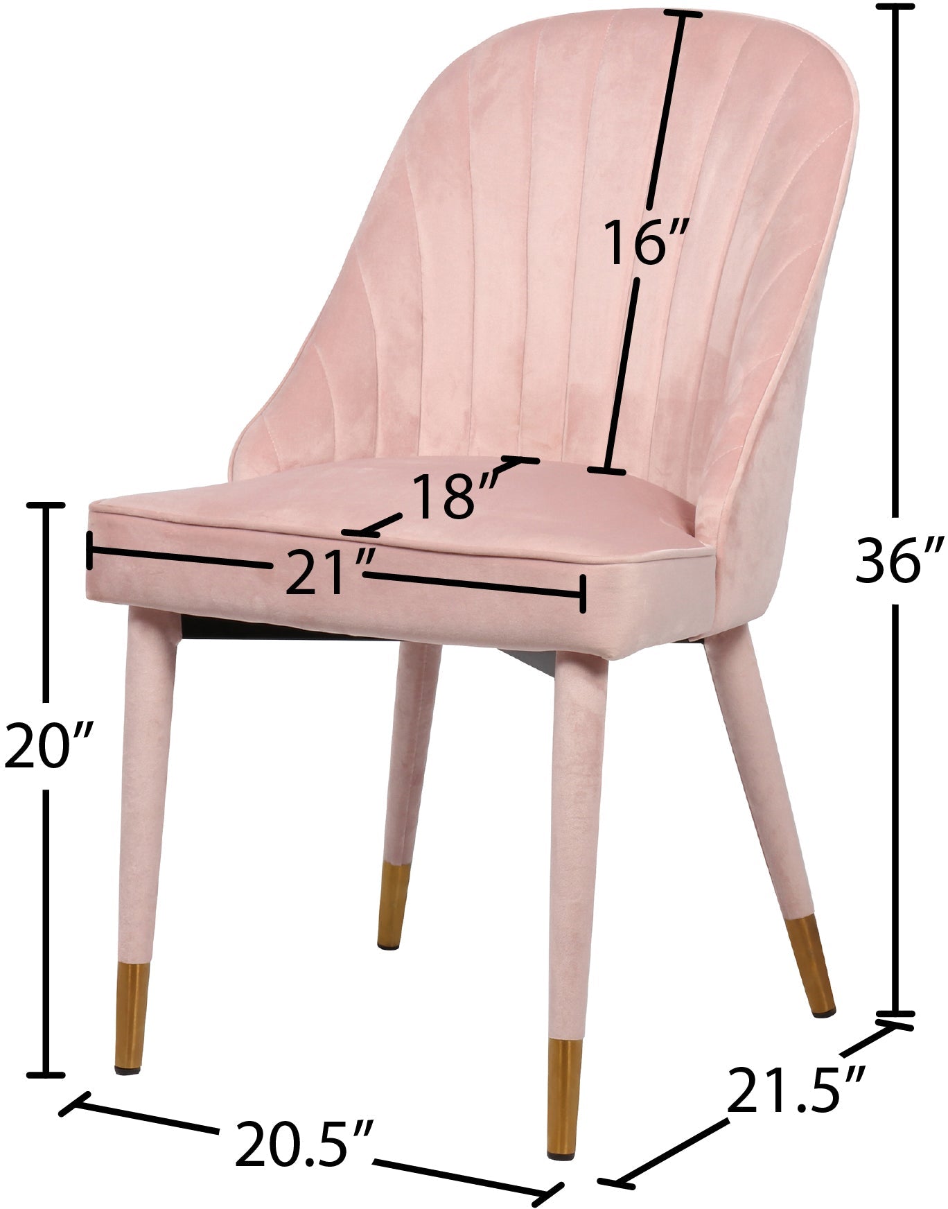 Belle Velvet Dining Chair - Furniture Depot