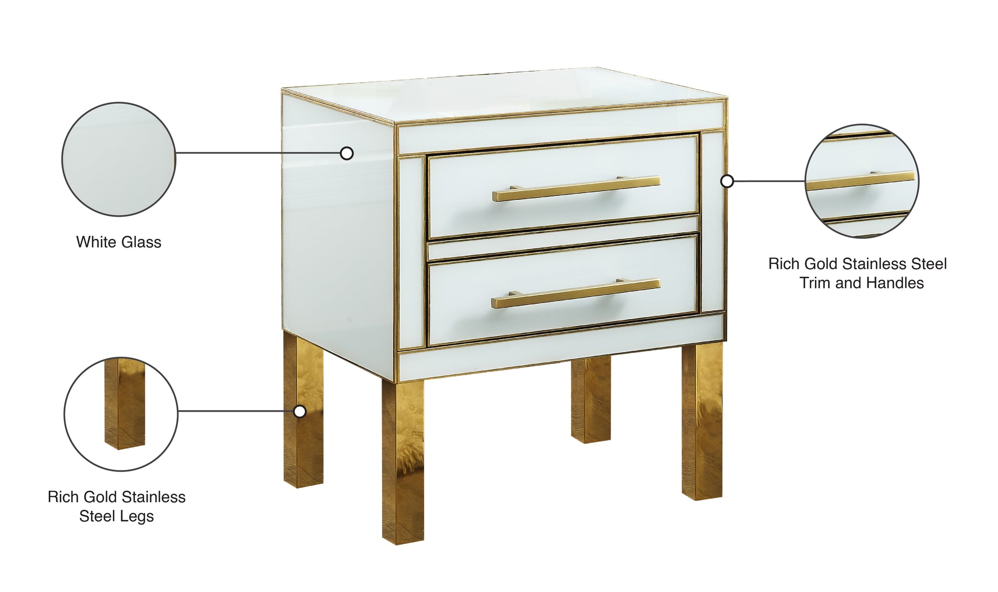 Gigi White Side Table - Furniture Depot