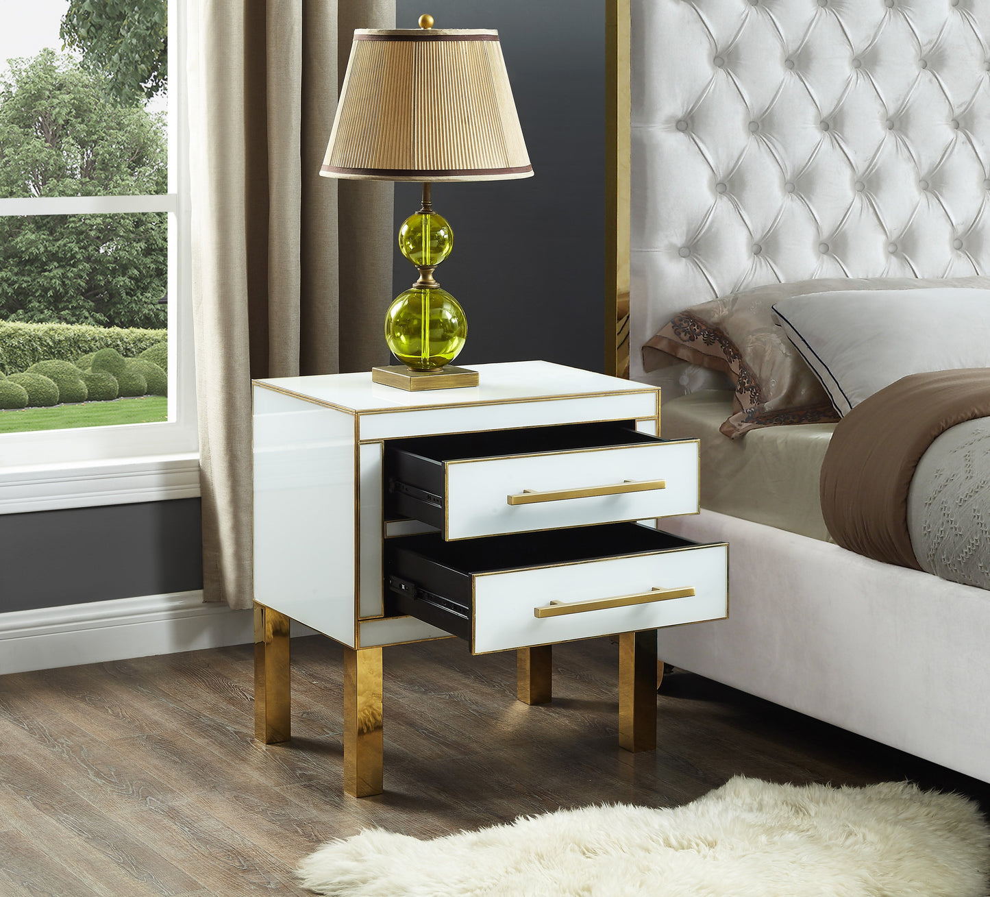 Gigi White Side Table - Furniture Depot