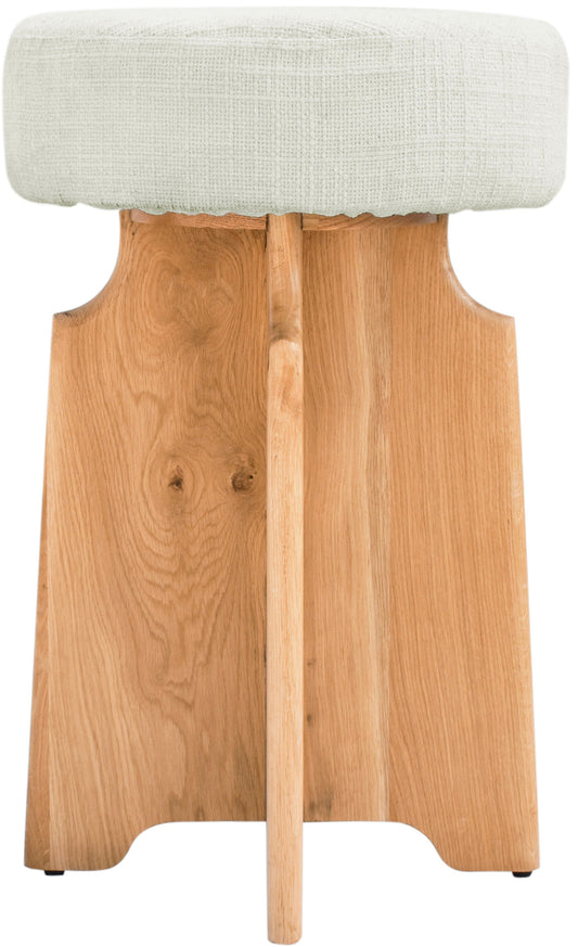Jasper Cream Boucle Fabric Stool - Furniture Depot (7679017681144)