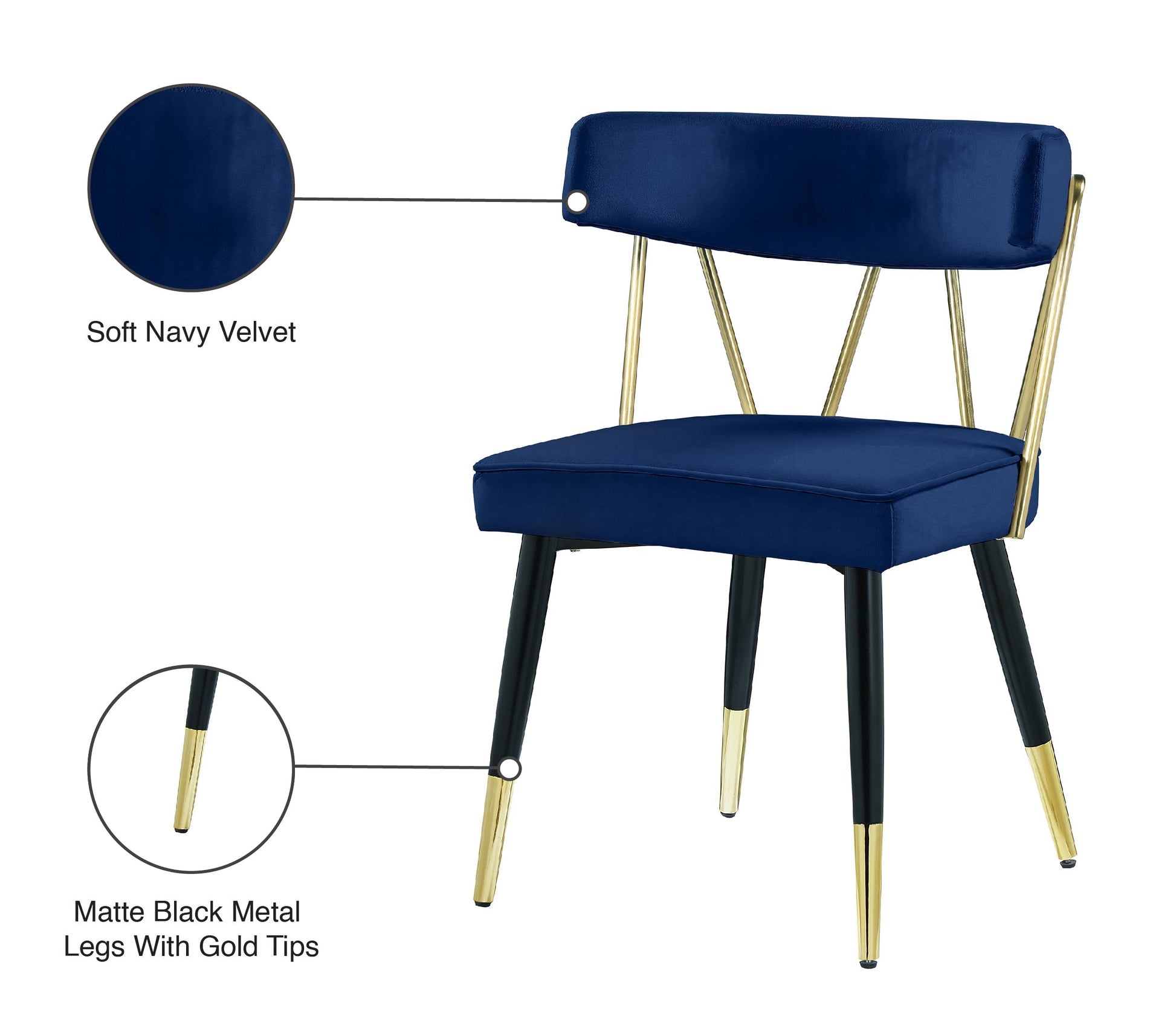 Rheingold Velvet Dining Chair - Furniture Depot (7679018467576)