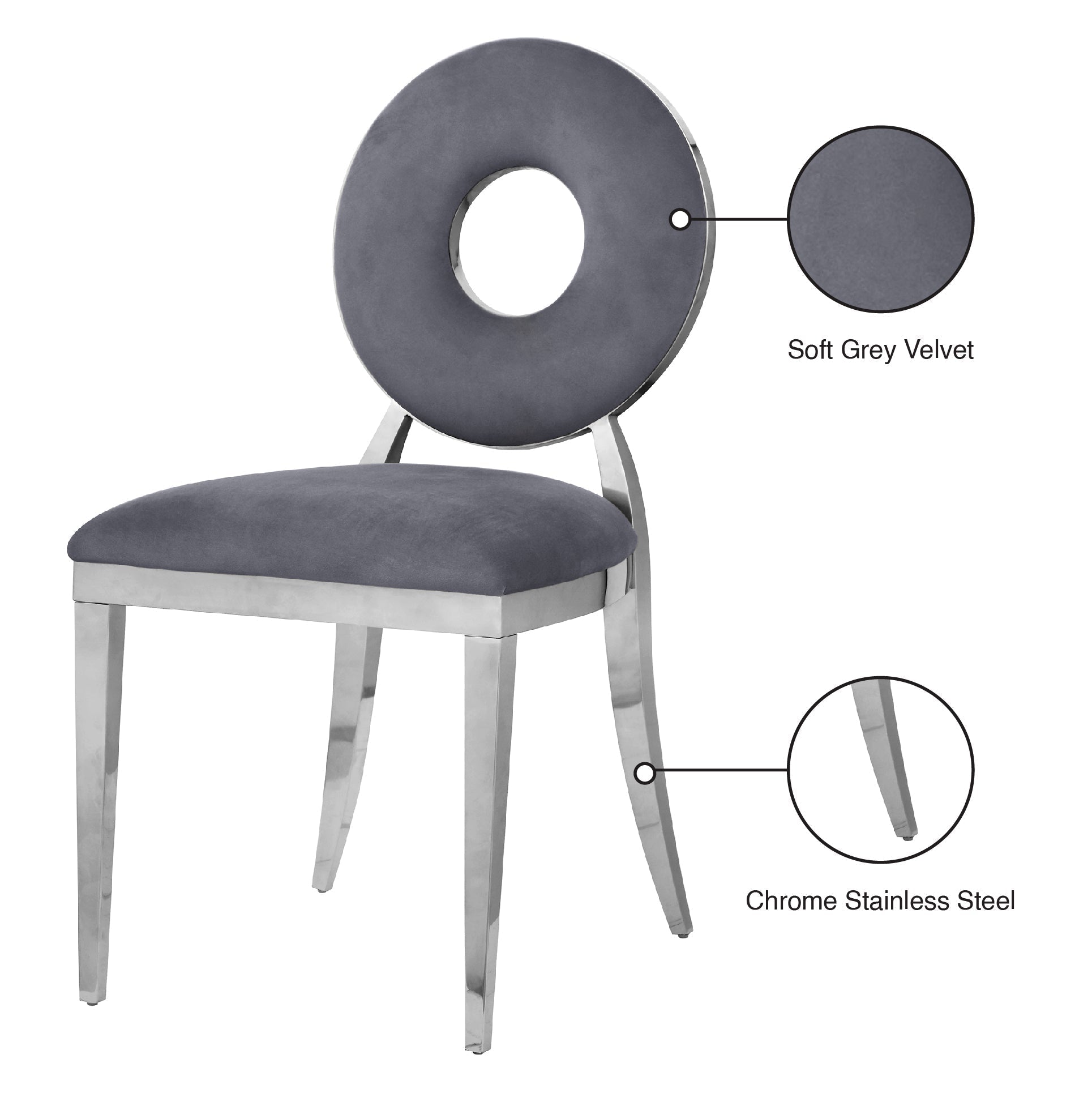 Carousel Velvet Dining Chair - Furniture Depot