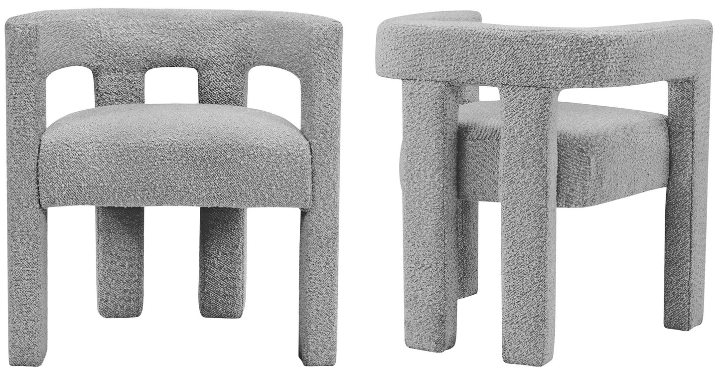 Athena Boucle Fabric Accent/Dining Chair - Furniture Depot