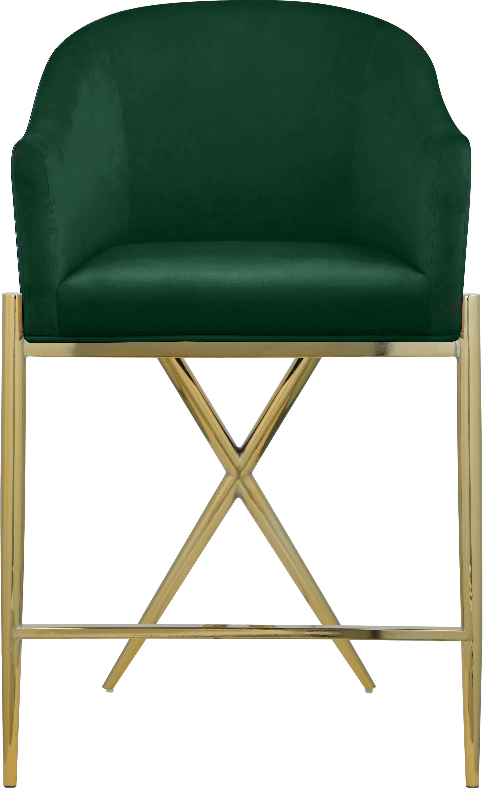 Xavier Velvet Counter Stool - Furniture Depot