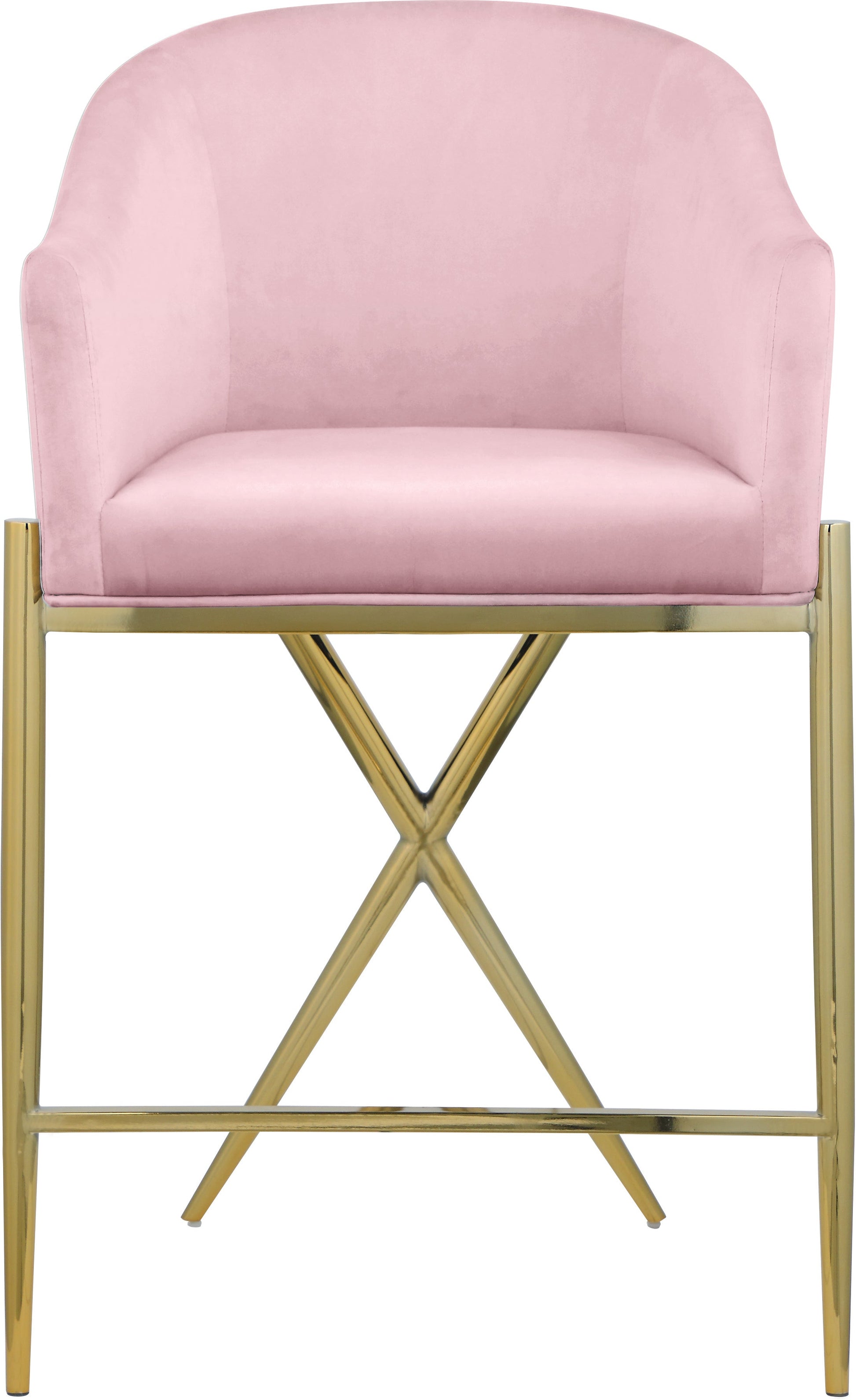 Xavier Velvet Counter Stool - Furniture Depot