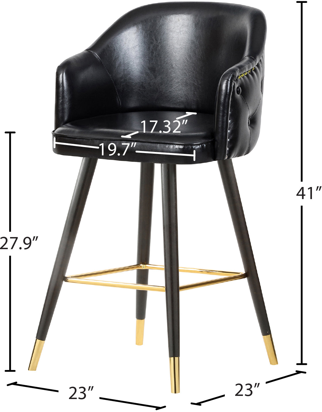 Barbosa Faux Leather Counter/Bar Stool - Furniture Depot