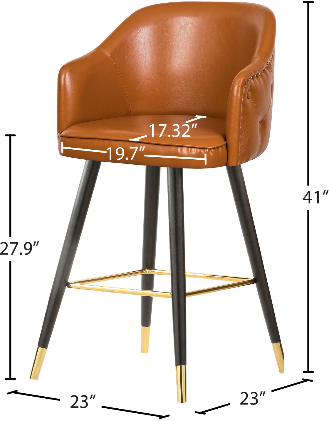 Barbosa Faux Leather Counter/Bar Stool - Furniture Depot