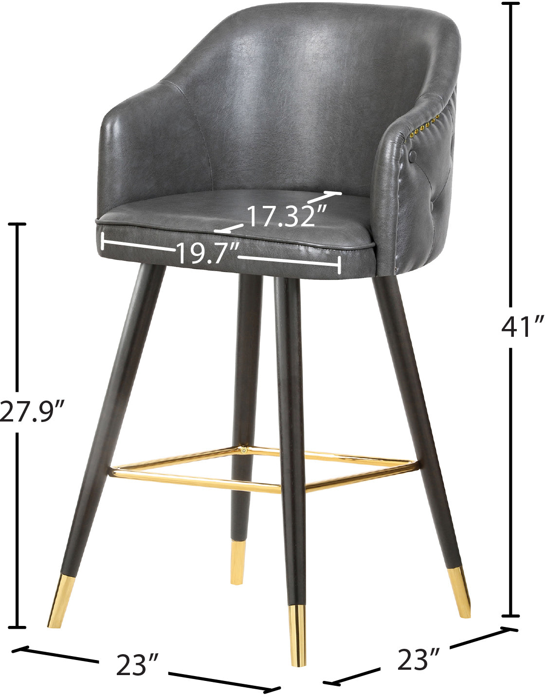 Barbosa Faux Leather Counter/Bar Stool - Furniture Depot