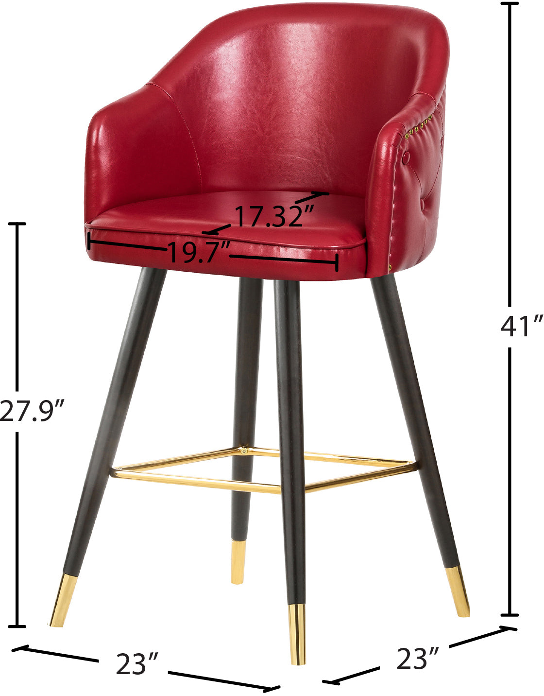 Barbosa Faux Leather Counter/Bar Stool - Furniture Depot