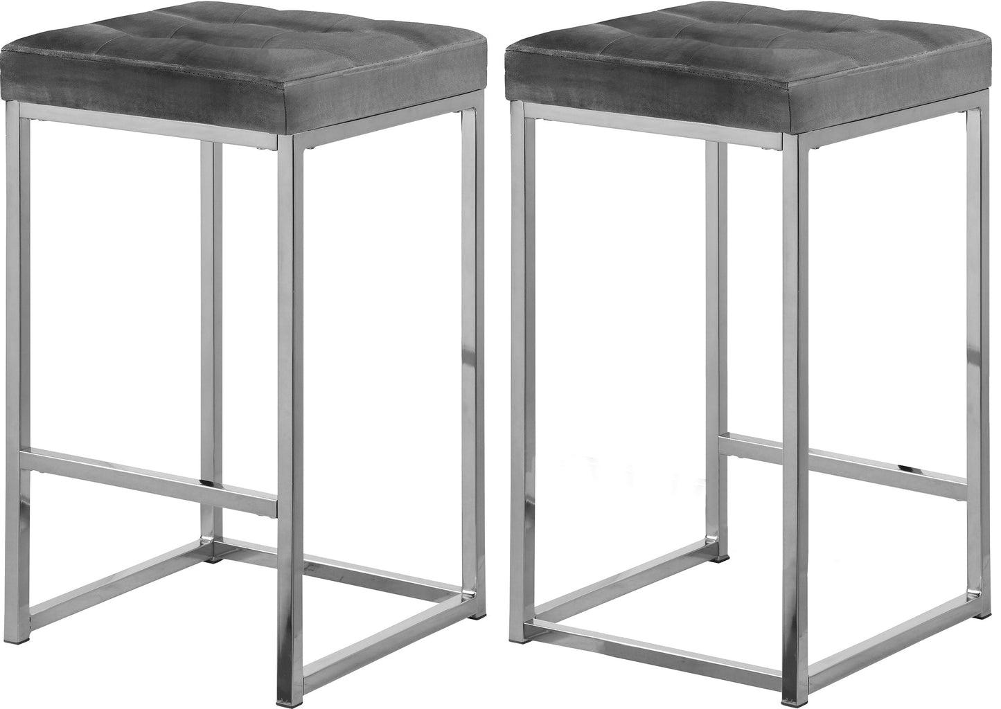 Nicola Velvet Stool - Furniture Depot (7679019254008)
