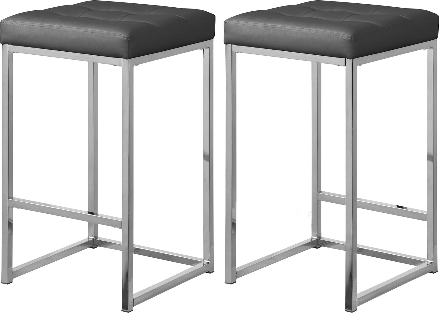 Nicola Faux Leather Stool - Furniture Depot (7679019286776)