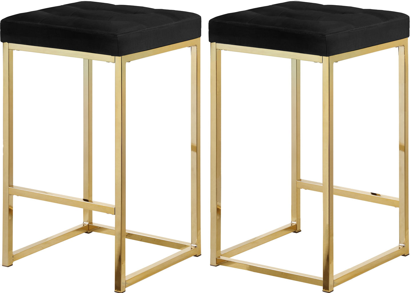 Nicola Velvet Stool - Furniture Depot (7679019254008)