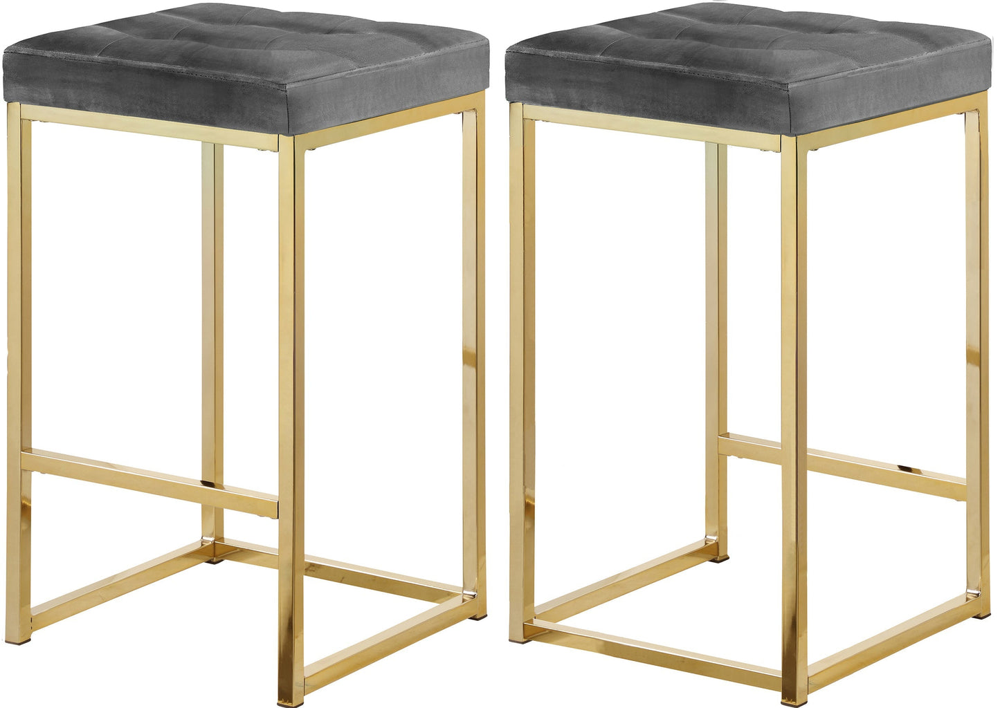 Nicola Velvet Stool - Furniture Depot (7679019254008)