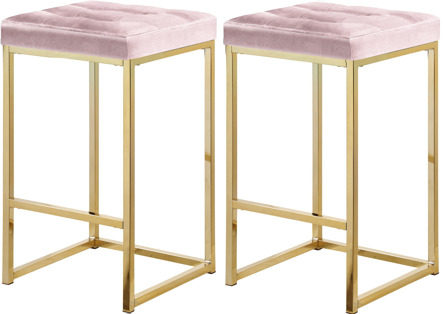 Nicola Velvet Stool - Furniture Depot (7679019254008)