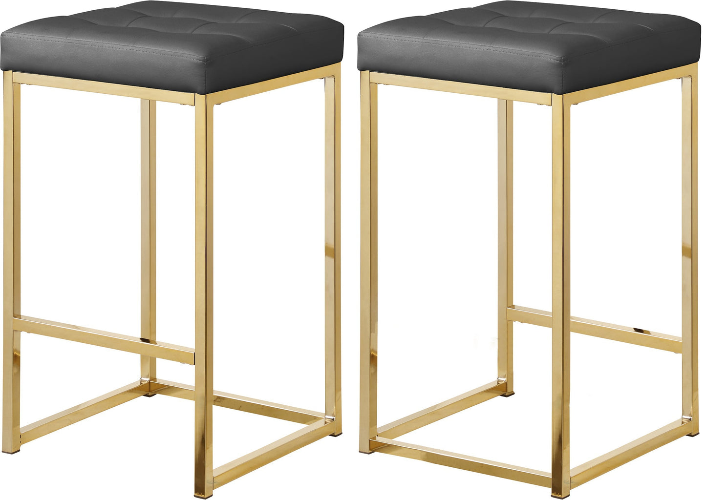 Nicola Faux Leather Stool - Furniture Depot (7679019286776)