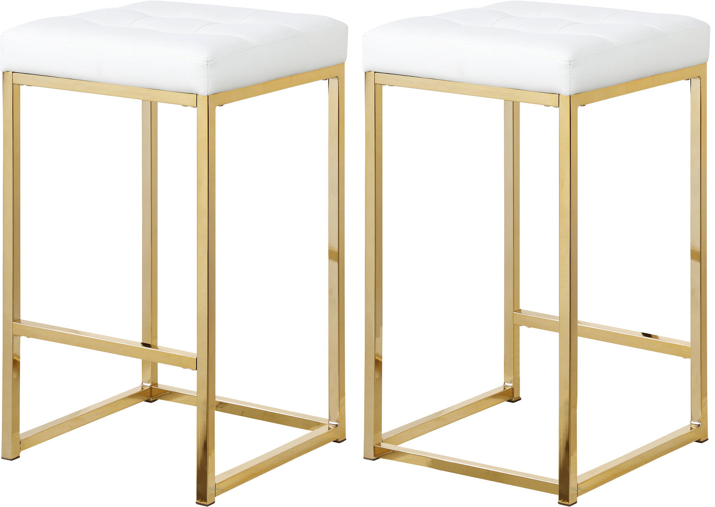 Nicola Faux Leather Stool - Furniture Depot (7679019286776)