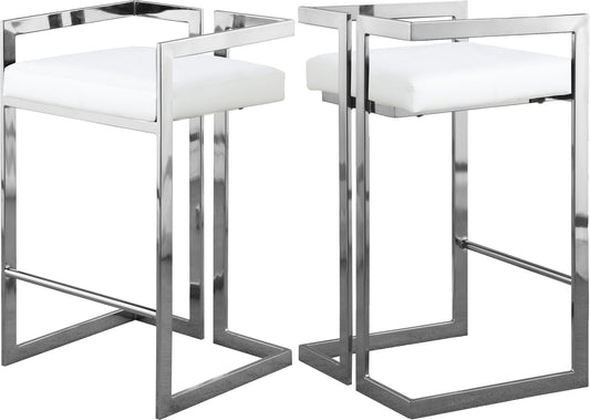 Ezra Faux Leather Stool - Furniture Depot (7679019417848)