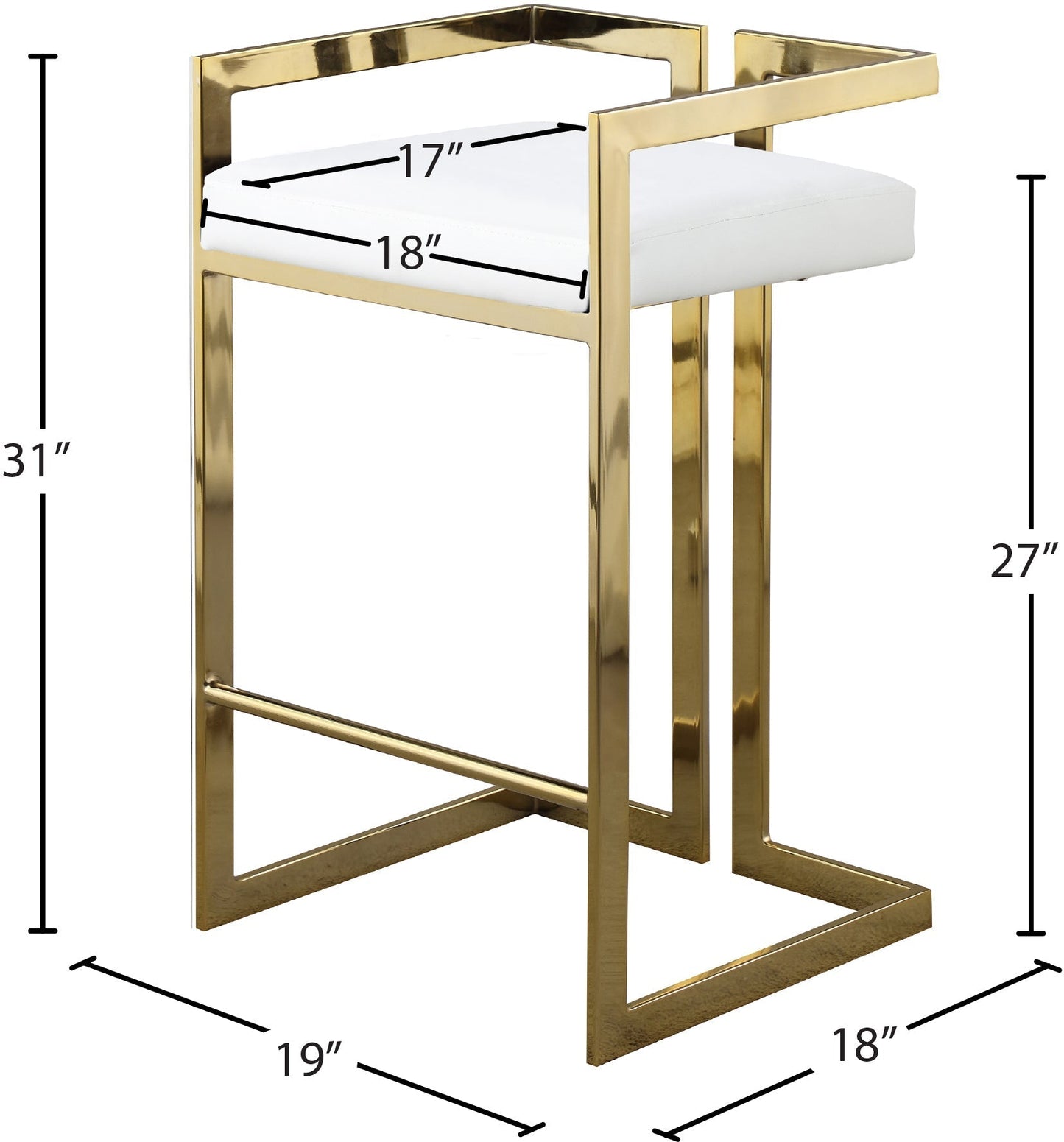 Ezra Faux Leather Stool - Furniture Depot (7679019417848)