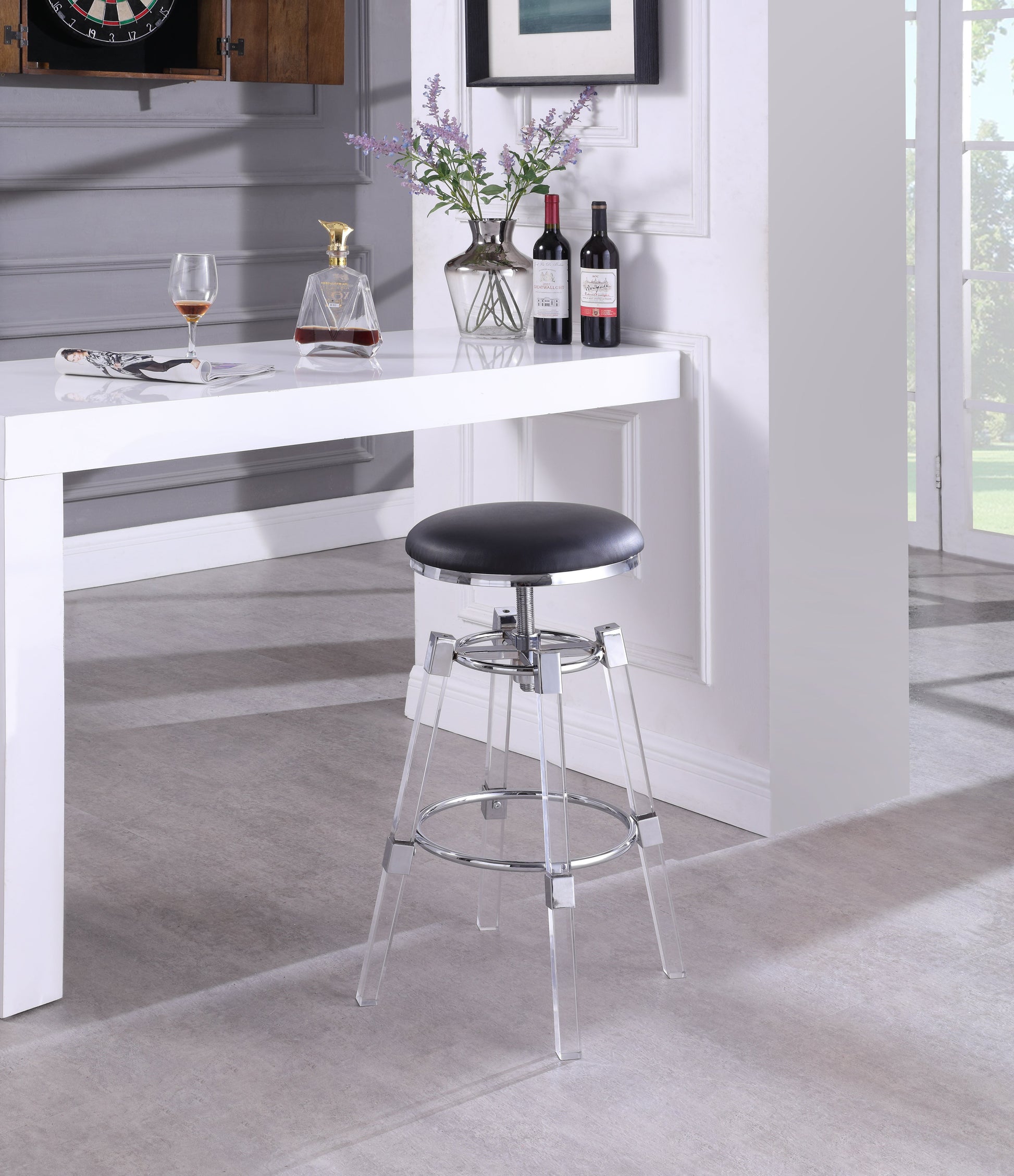 Venus Faux Leather Adjustable Stool - Furniture Depot