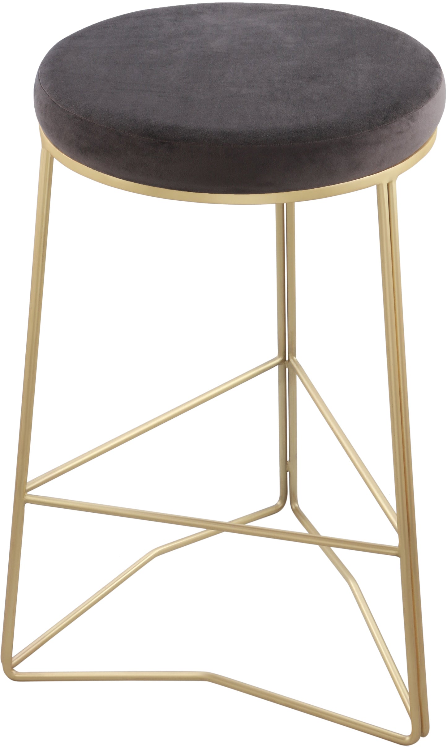 Tres Velvet Counter Stool - Furniture Depot