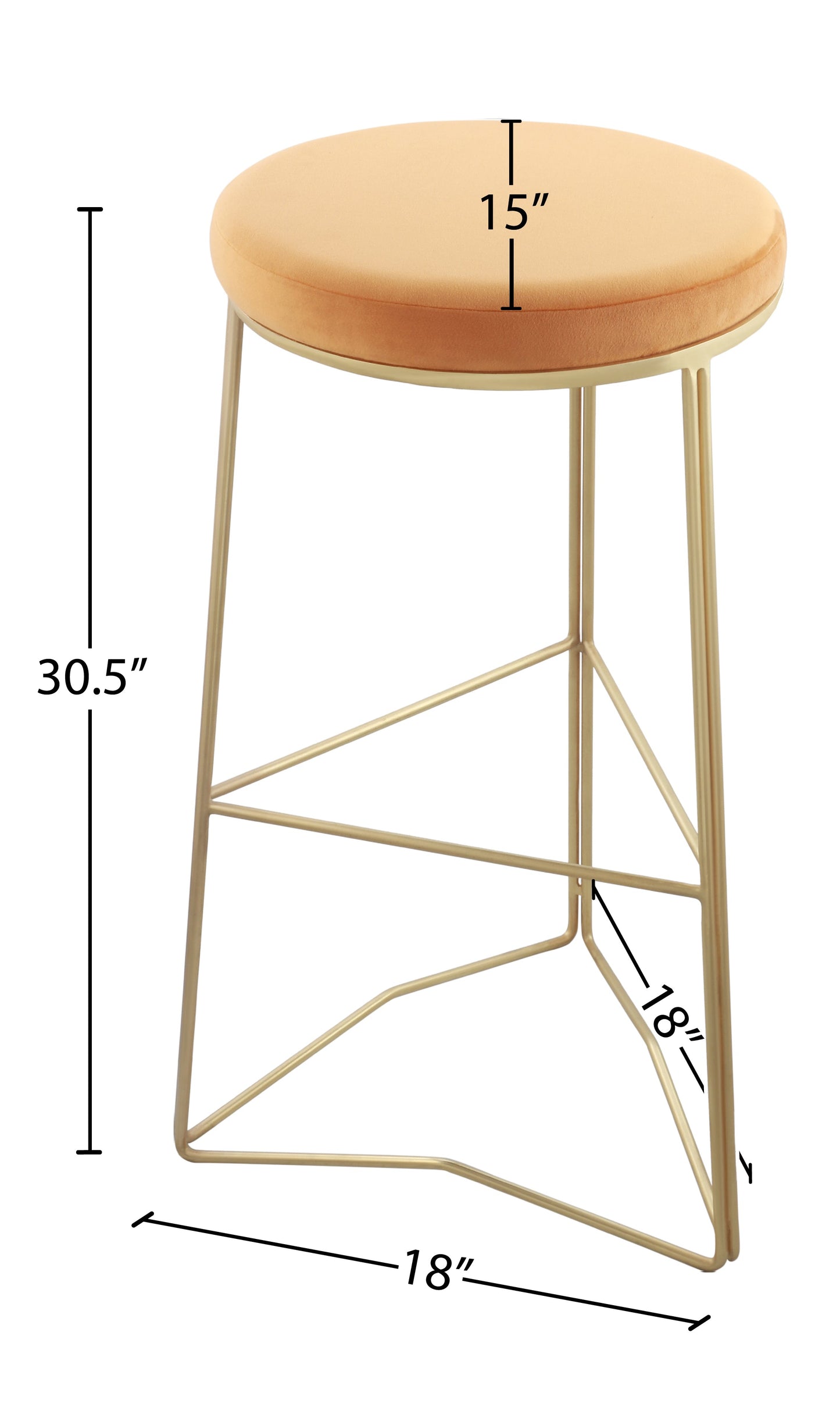 Tres Velvet Bar Stool - Furniture Depot (7679019942136)