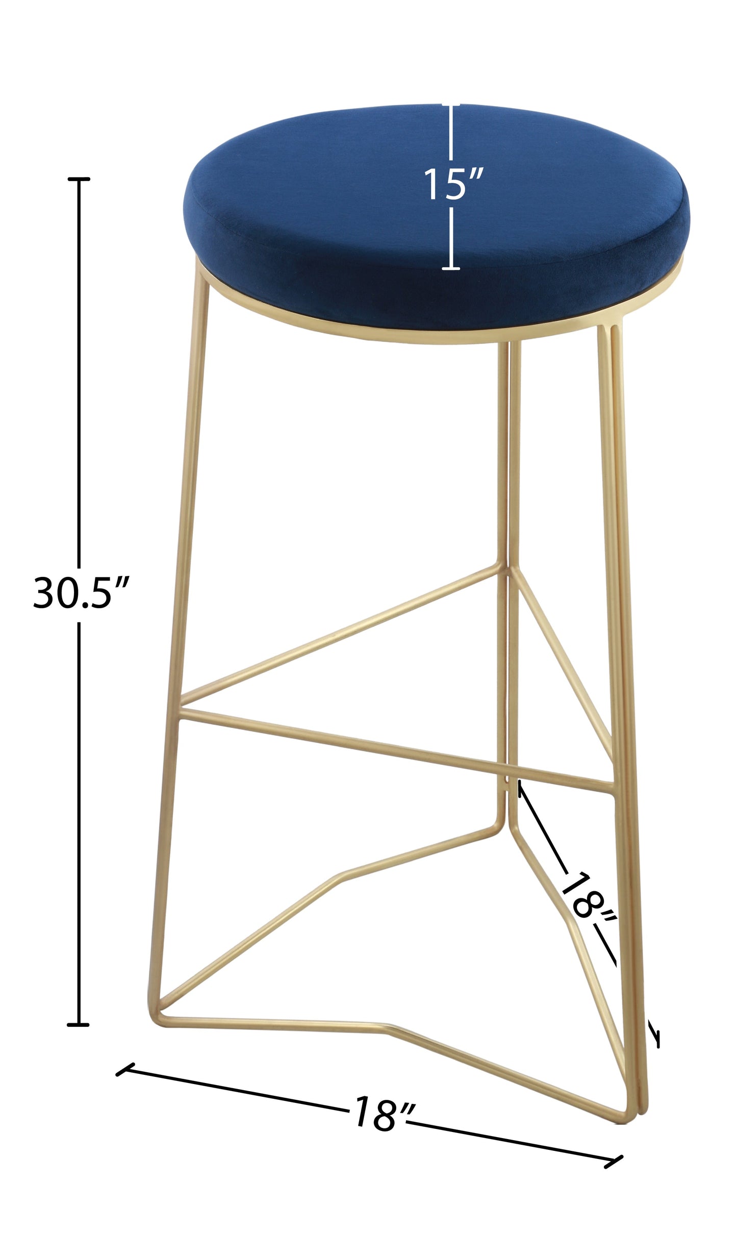 Tres Velvet Bar Stool - Furniture Depot (7679019942136)