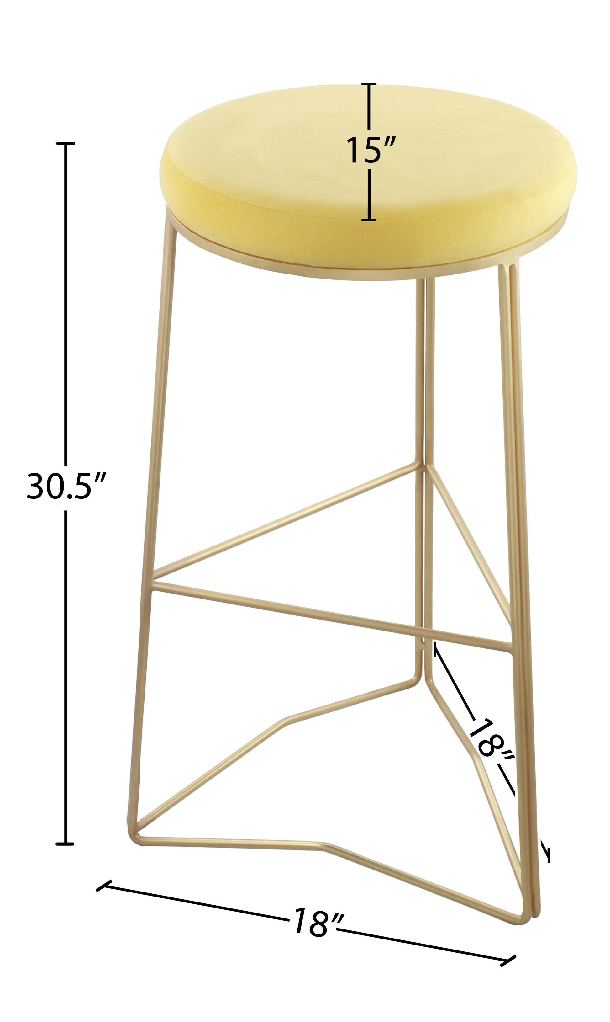 Tres Velvet Bar Stool - Furniture Depot (7679019942136)