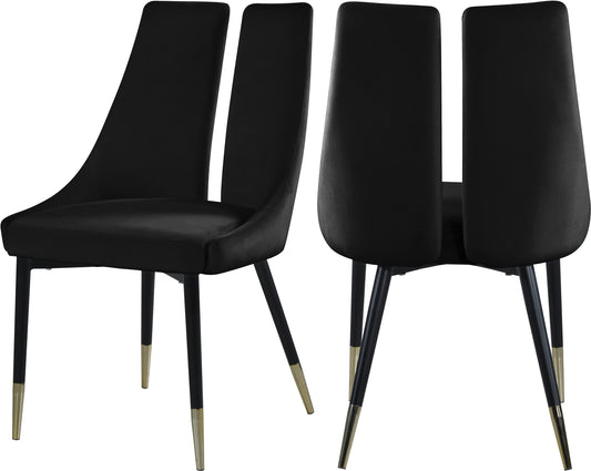 Sleek Velvet Dining Chair - Furniture Depot