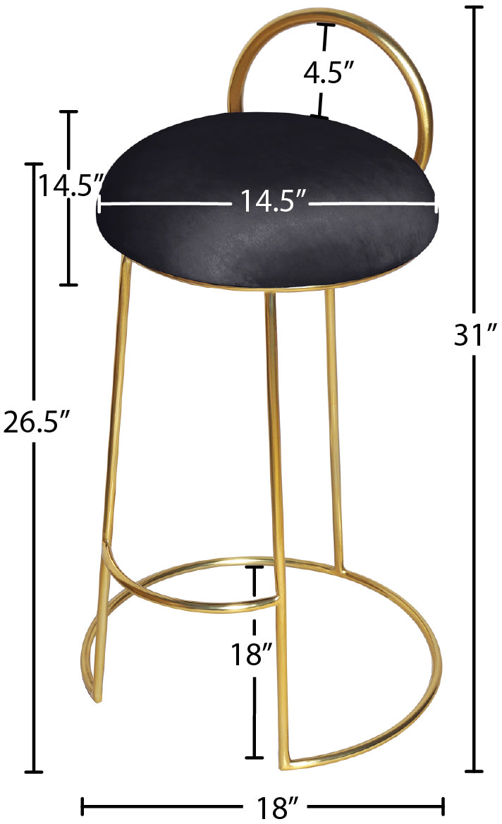 Ring Velvet Counter Stool - Furniture Depot (7679020040440)