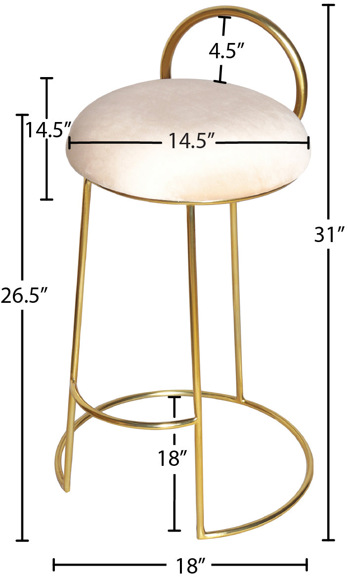 Ring Velvet Counter Stool - Furniture Depot (7679020040440)